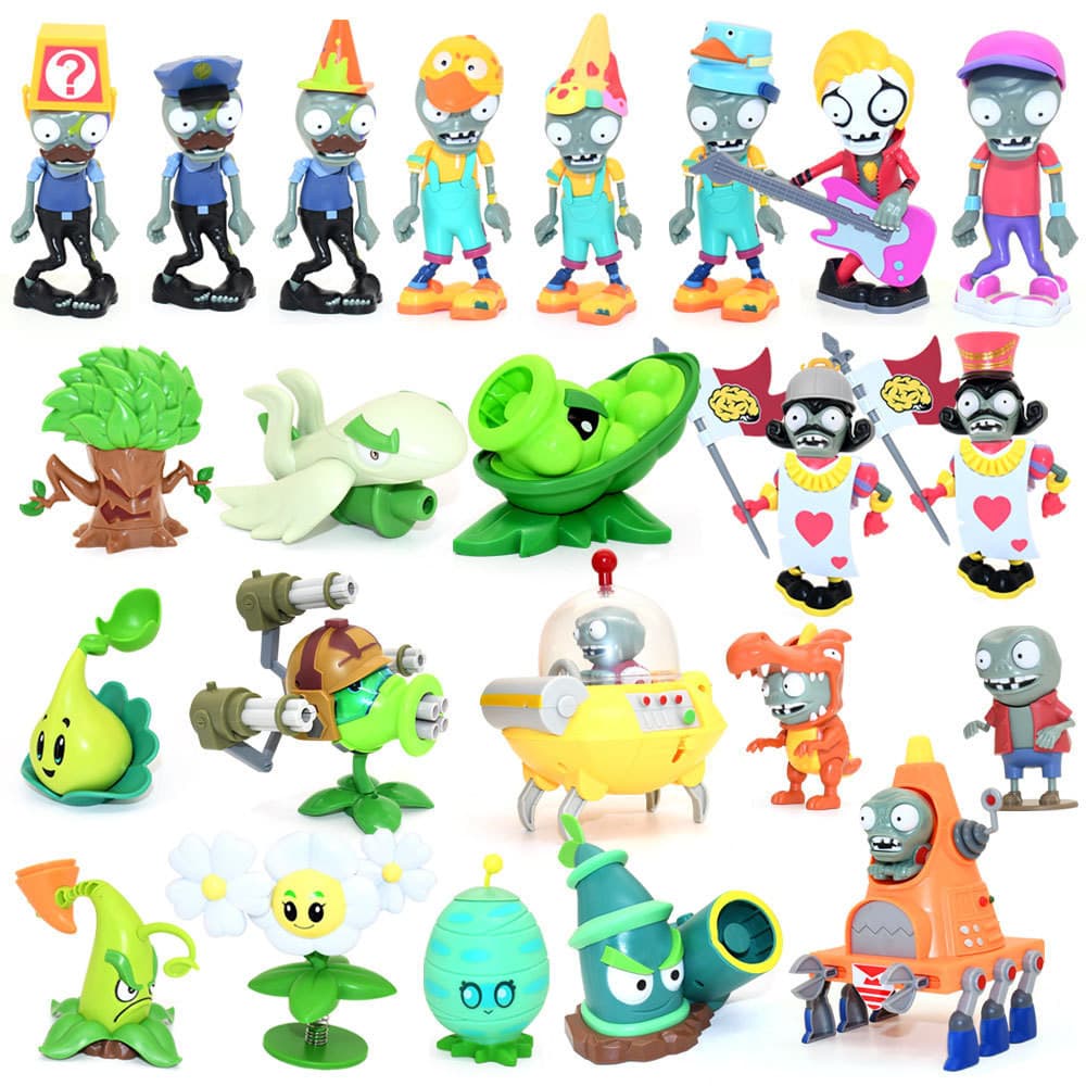 Novas Plantas Infantis vs . Zumbi Meninos Mecha Obstáculo BOSS Breakdance Zumbis Brinquedos