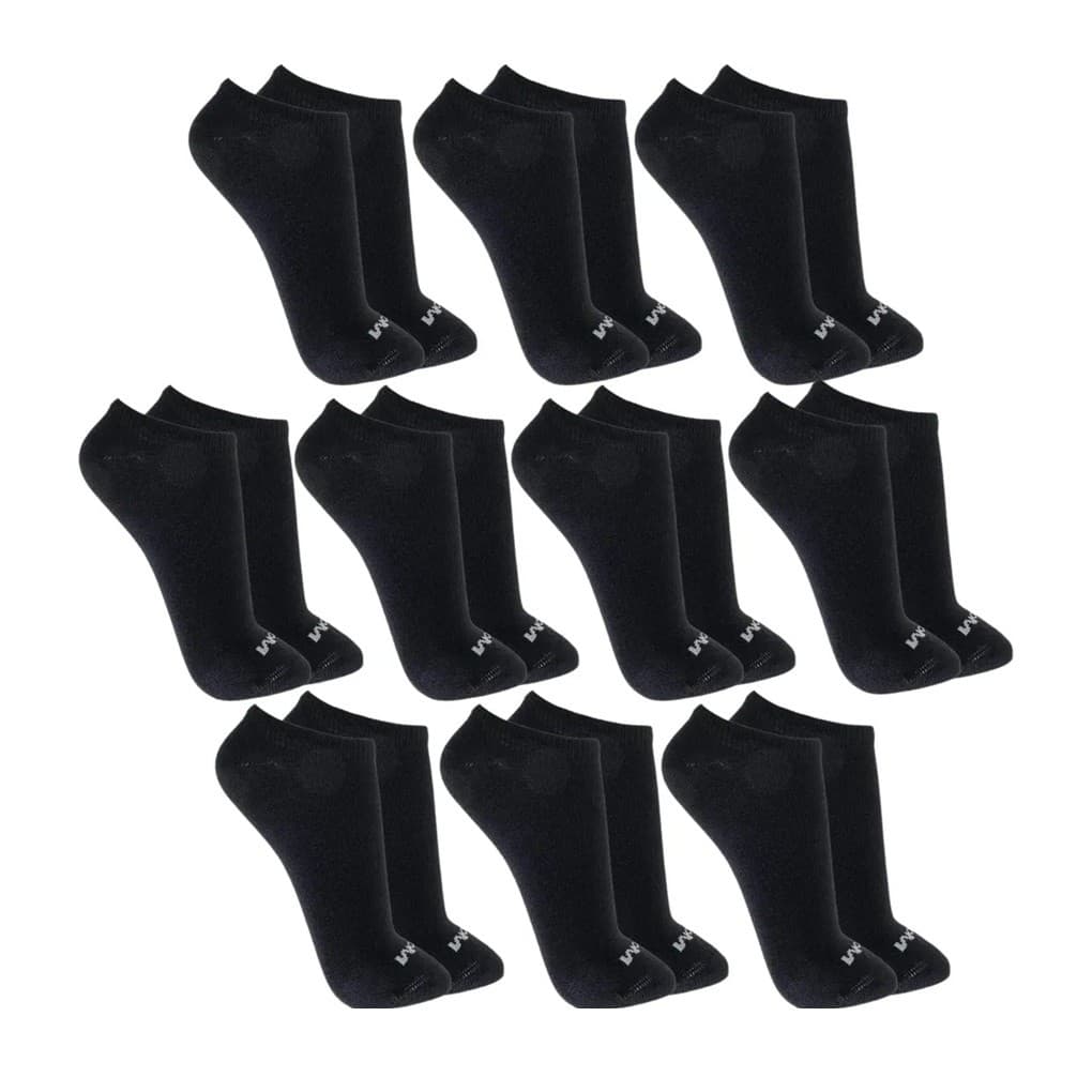 Kit Com 10 Pares De Meias Algodão Esportiva Invisível Mash