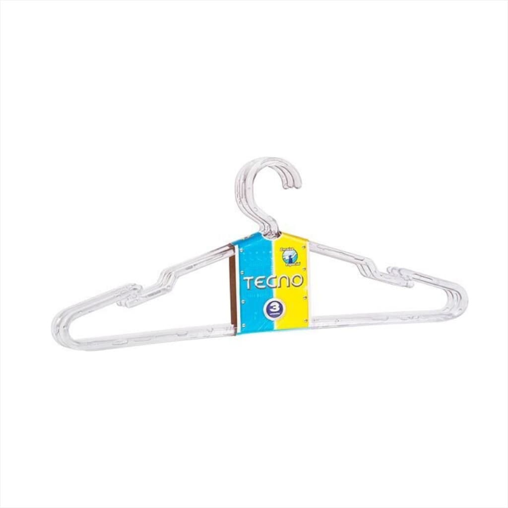 Kit Cabide Premium Acrílico 40cm Calça Saia Organizador Guarda-Roupa Cabideiro Cores Zeek