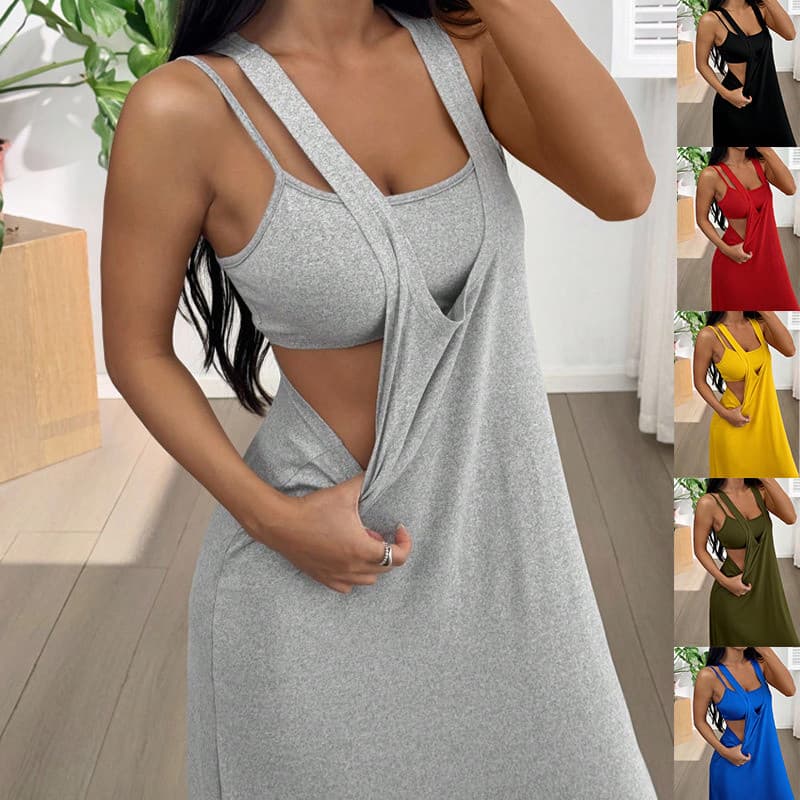 Verão Feminino 2 Conjunto Terno Senhoras Vestido Interno Personalizado De Duas Peças