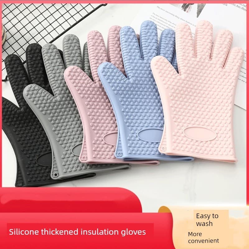 Silicone anti queimadura Luva resistente ao calor Luva térmica cozinha Forno de microondas luvas de isolamento térmico e