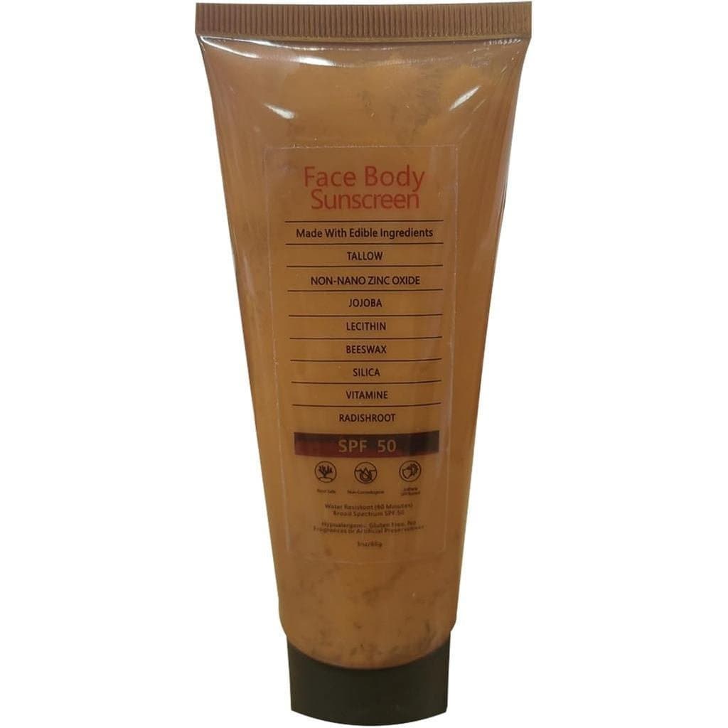 Protetor Solar S-Ky Tallow SPF50, 85g Protetor Solar Facial e Corporal, Sebo de Boi Natural e Óxido de Zinco, Seguro par