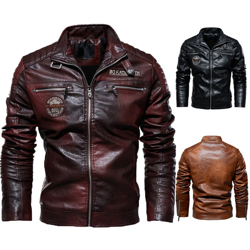 2026 Jaqueta De Couro Masculina Nova Moda Casual Plus Cashmere Motocicleta