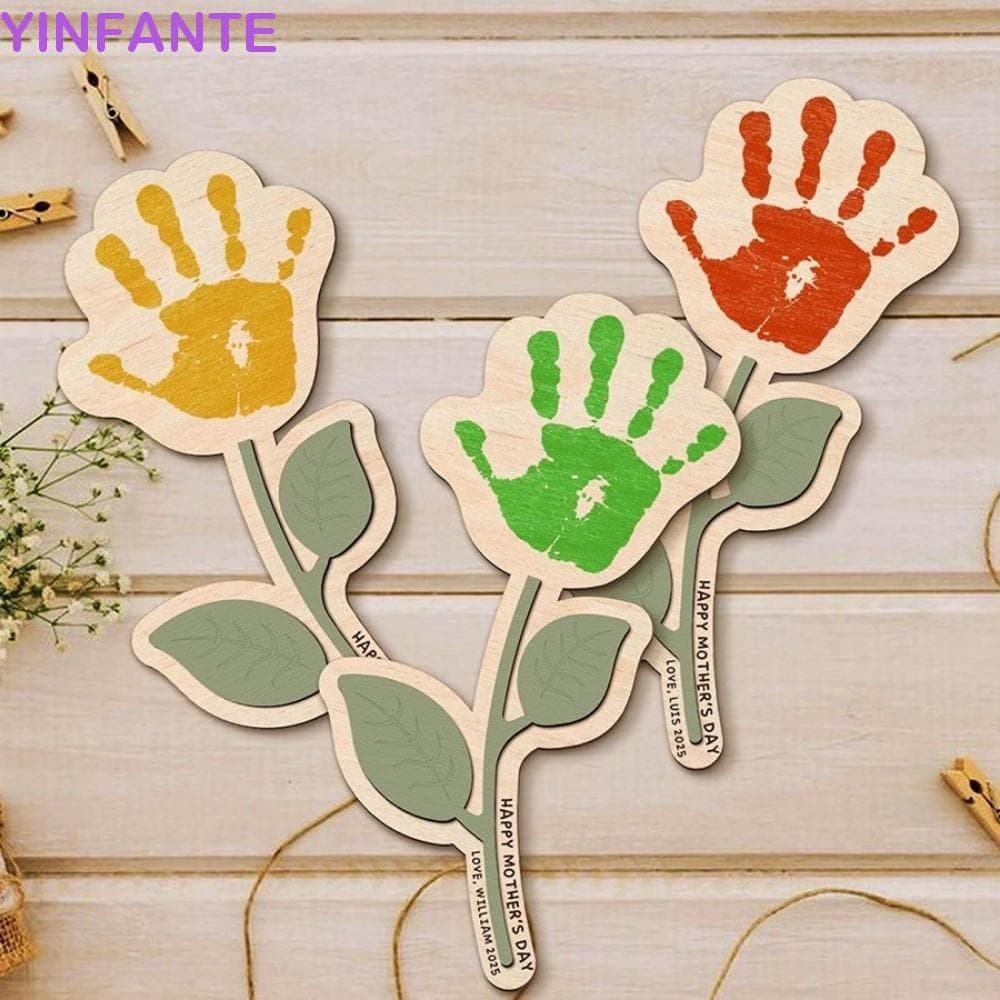 YINFANTEWN Placa De Dia Das Mães , Decoração Presentes Para Mãe DIY Sinal De Impressão Manual , Artesanato De Flores Pin