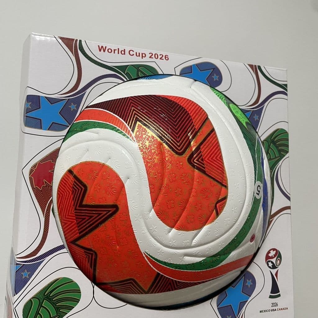 Estoque pronto 2026 Sem costura Meijia Ink Pattern Estilo Copa do Mundo Bola Treinamento PU Bonding Competição Resistent