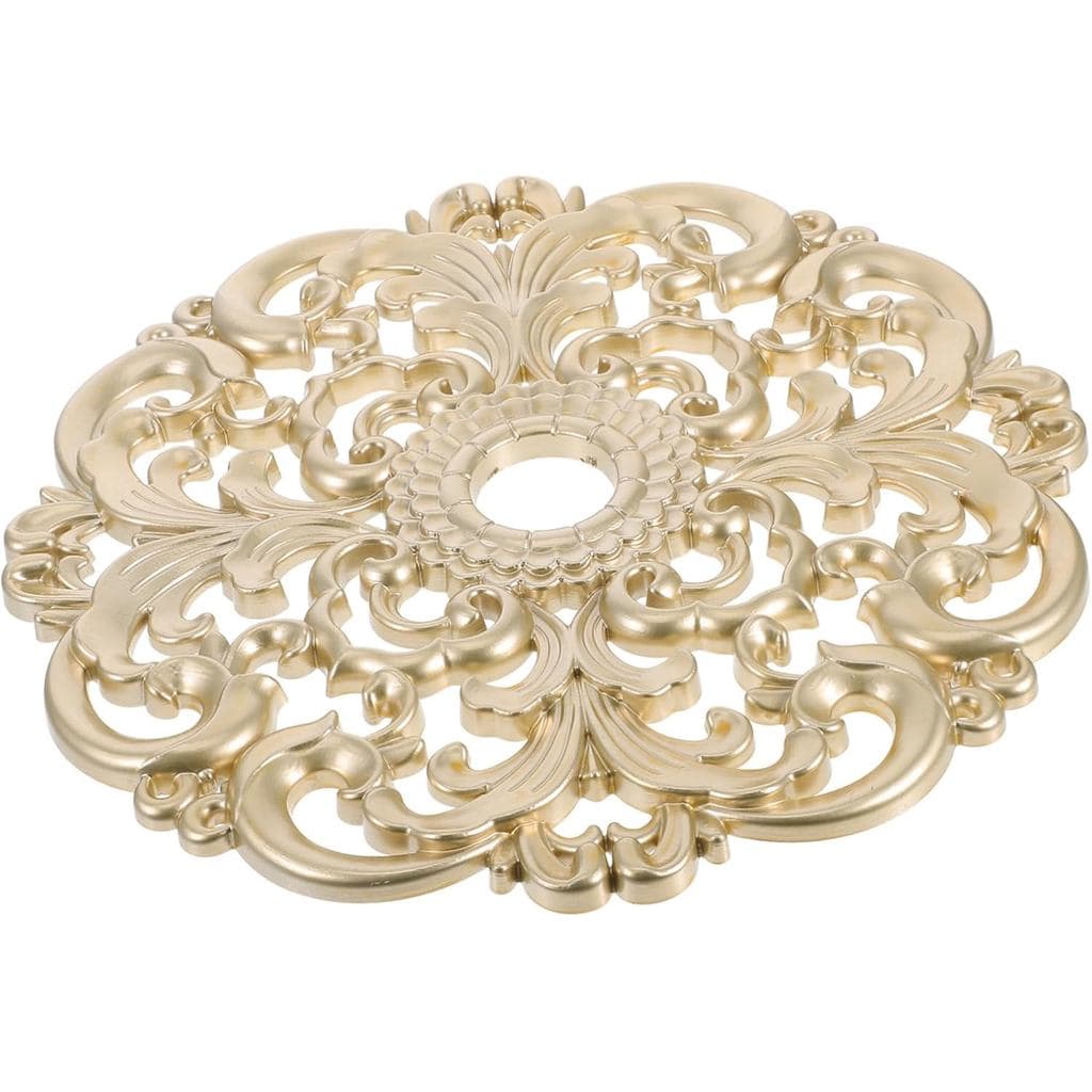Medalhão Decorativo de Teto com Base Redonda de 12 Polegadas, Medalhão de Luz de Teto com Design Artístico Floral para S