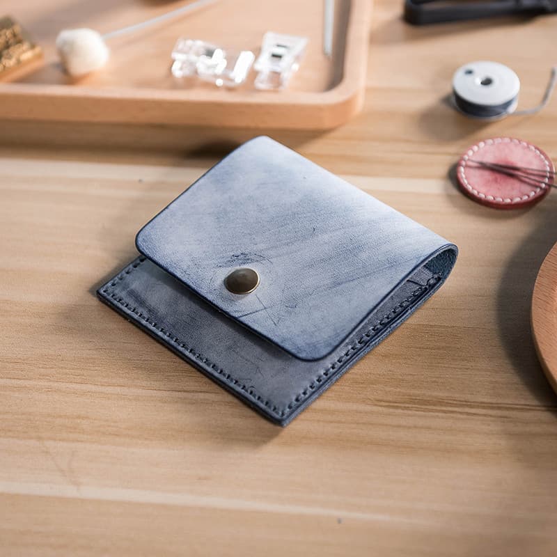 Lanze artesanal DIY simples japonês pequeno titular do cartão couro encerado couro genuíno letras serviço artesanal