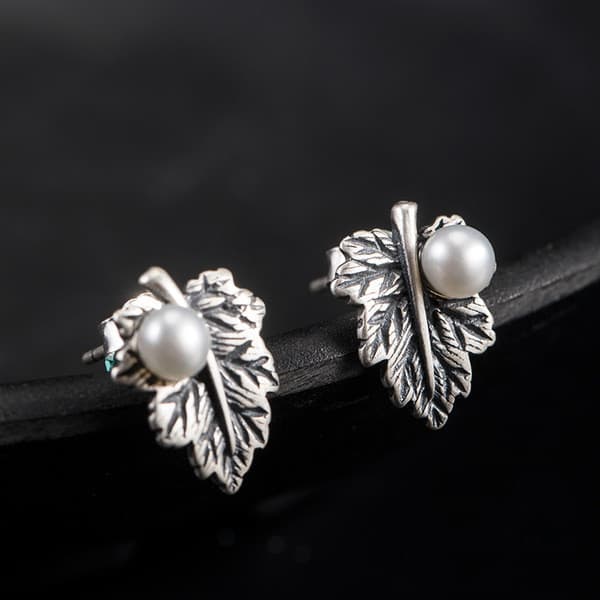 | 【cartelas de brincos feminino】 | kit brinco aço inoxidável ♜Simples dezoito s925 prata Retro tailandês folha de prata