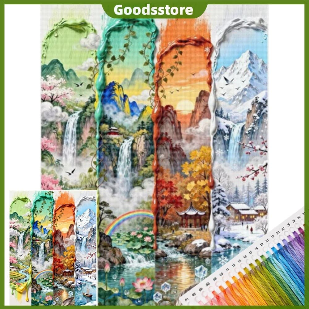 Kit De Artesanato Em Ponto Cruz Tamanho Grande 11CT DIY Conjunto De Bordado Para Iniciantes Arte E Decoração De Casa [Go