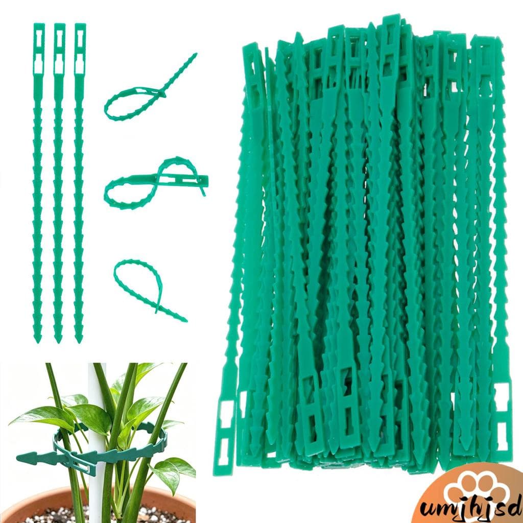 100 Pçs Ajustável Plantas De Jardim Torção Laços Multifuncionais Resistentes E Flexíveis De Plástico Verde Suporte SHOPS