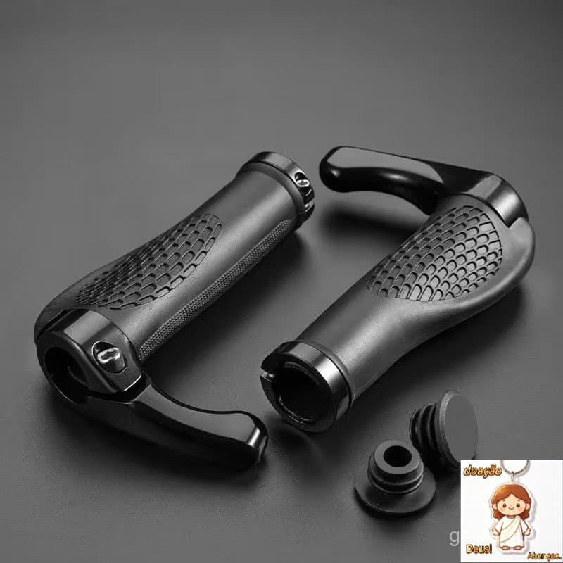 Bar End Manopla Anatomica Guidão Bike Bicicleta Preto