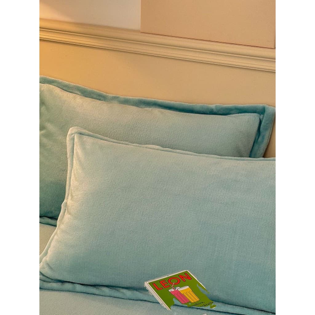 Leite veludo fronha par pacote casa fronha 48cm x 74cm única cabeça inteira capa inverno travesseiro núcleo forro capa