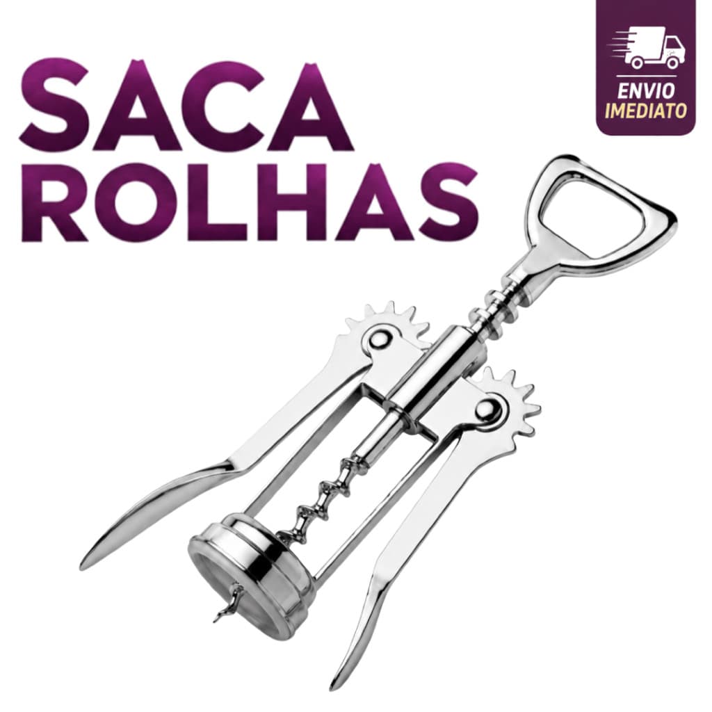 Saca Rolhas E Abridor De Garrafas 17 Cm Metal Forte Mendonza Original Line Promoção