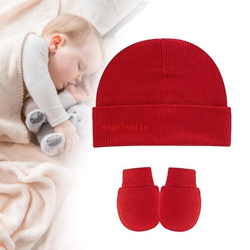 2 Pçs Conjunto Chapéu Do Bebê Anti-Agarrar Recém-Nascidos Fetal Bonés Para 0-1T Menino Meninas Inf