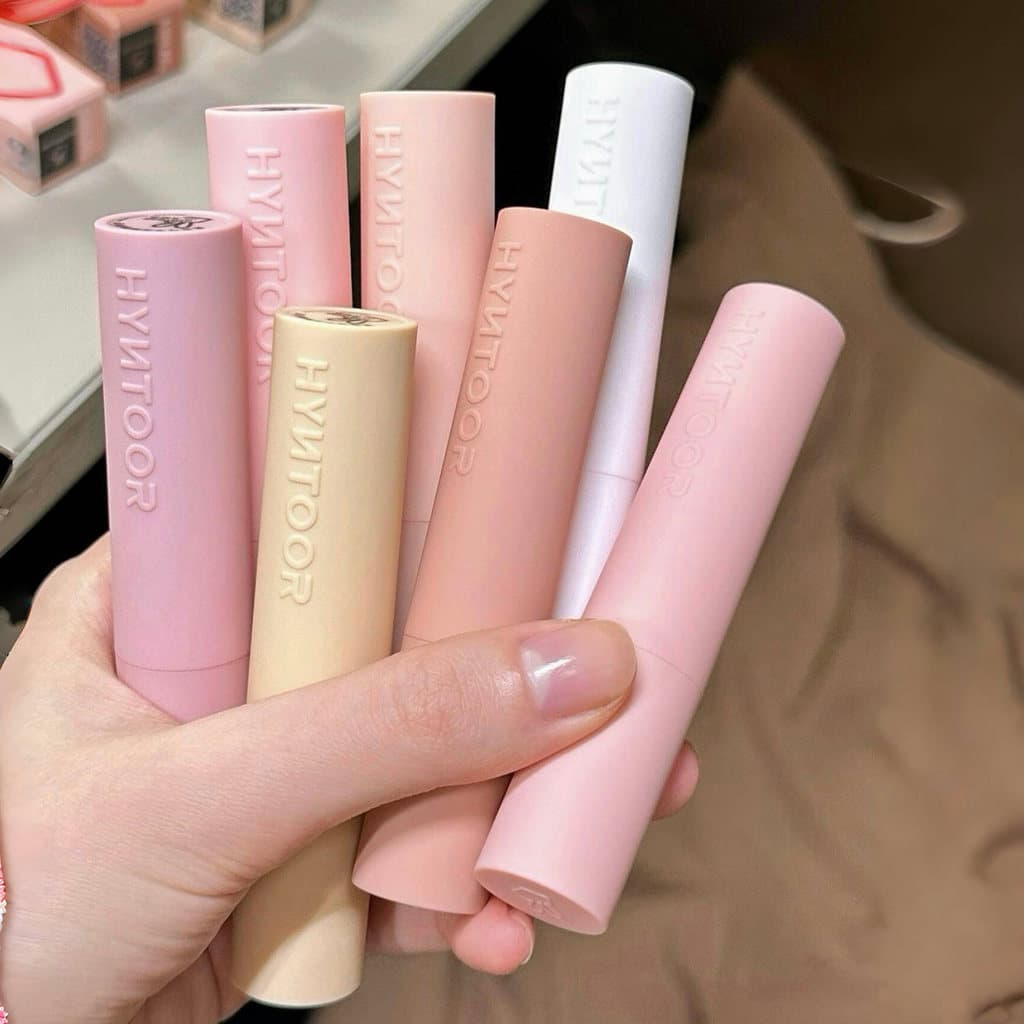 HYNTOOR preto coelho Macaron brilho labial 06 fosco esmalte labial veludo fosco clareamento brilho labial batom feminino
