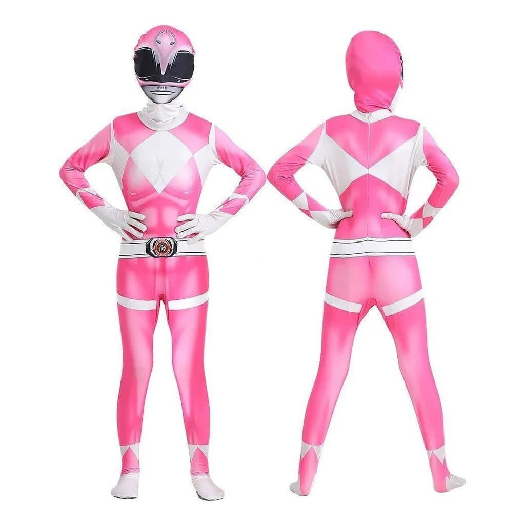 Fantasia Completa Power Rangers Rosa para Crianças GMN0 QHJK