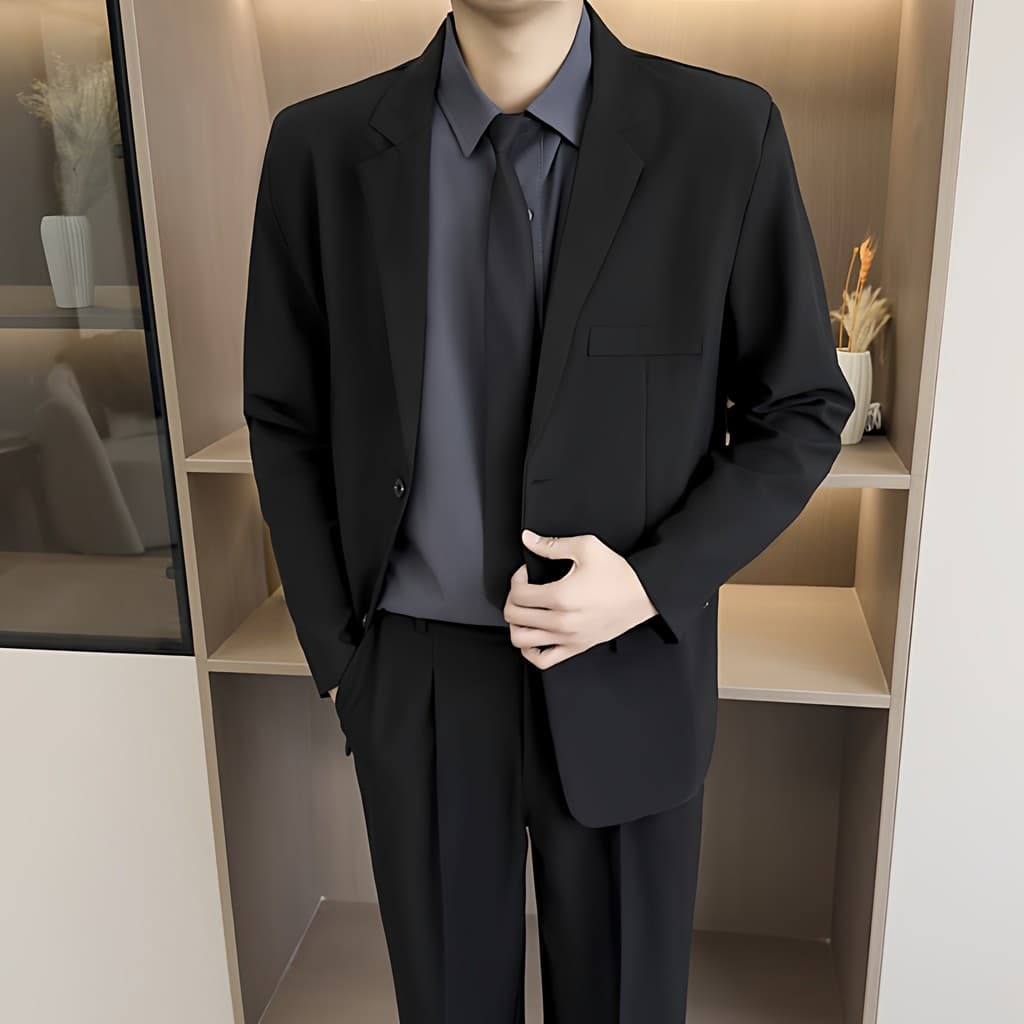 Terno masculino jaqueta de negócios Casual primavera outono topo padrinhos roupas noivo casamento profissional Formal We