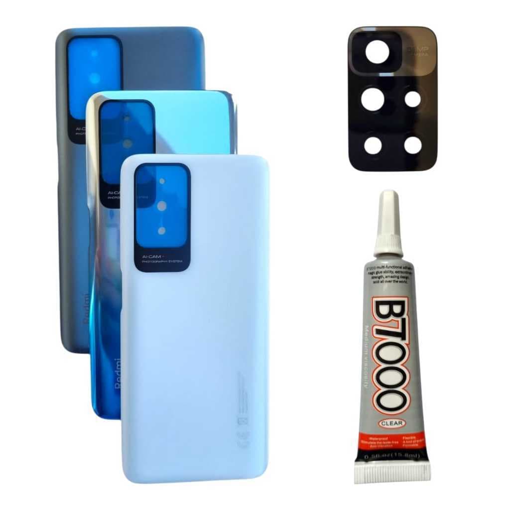 Tampa Traseira + Lente De Vidro+ Cola 15ml Transparente Compativel Com Redmi 10 / Redmi 10 prime