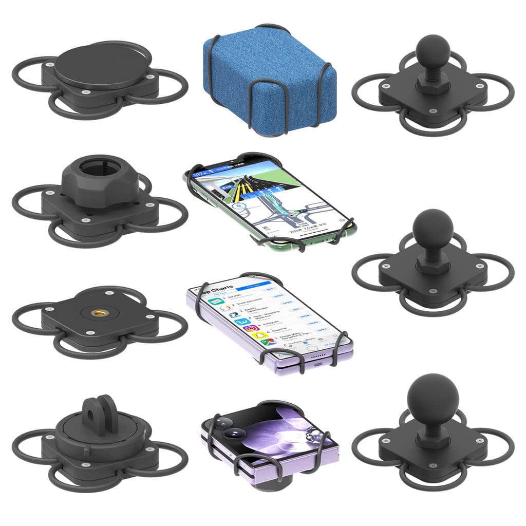 Clipe magnético para celular com cabeça esférica 17/20/25 Suporte para celular Gimbal Chuck Interface 1/4 Suporte multif
