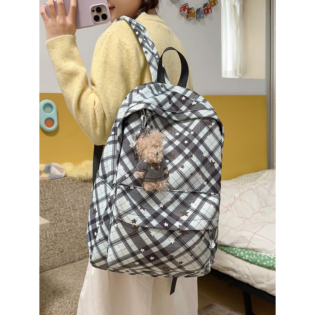 Mochila escolar para meninas, mochila escolar exclusiva listrada para estudantes do ensino médio, estilo formal, Casual,