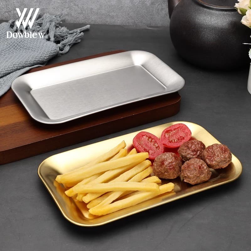 304 aço inoxidável coreano placa de churrasco sobremesa bandeja criativa placa Base plana sobremesa prato lanche prato r