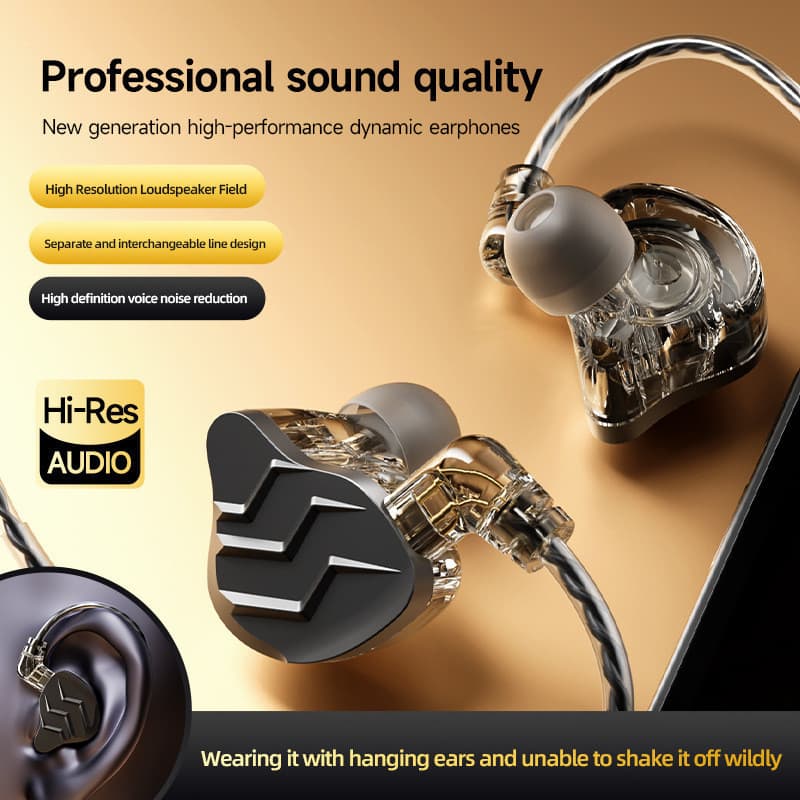 Fones de Ouvido Dinâmicos HIFI S29 com Cabo Removível, Conector 3.5mm Tipo-C para Música, Jogos e Streaming ao Vivo