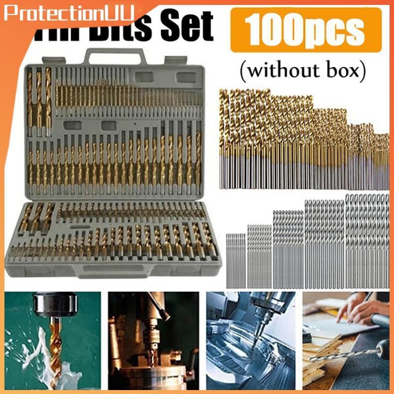 PROTE 100/50pcs Titânio Revestido HSS Conjunto De Brocas De Aço De Alta Velocidade Ferramenta BR