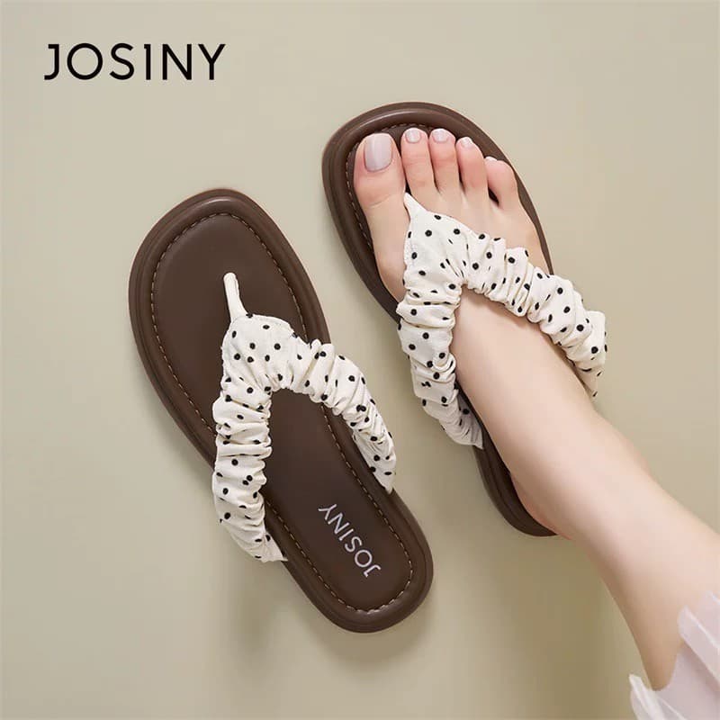 Zhuosini 2026 verão novo produto flip-flops feminino All-Match exterior usar chinelos bonito arco sapatos de praia flip-