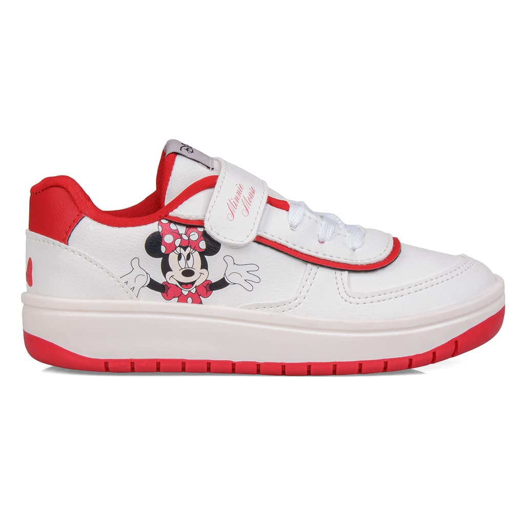 Tênis Infantil Feminino Menina Minnie Disney Velcro Cadarço Casual Macio Leve Confortável Original DMN03DY