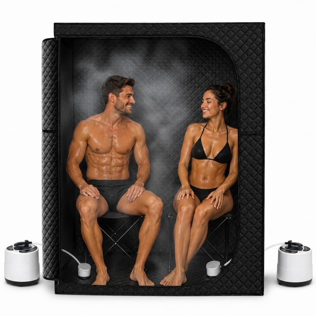 Sauna Dupla Vapor Portátil Doméstico Reidencial Compacta Fácil Transportador Gerador e Cadeira