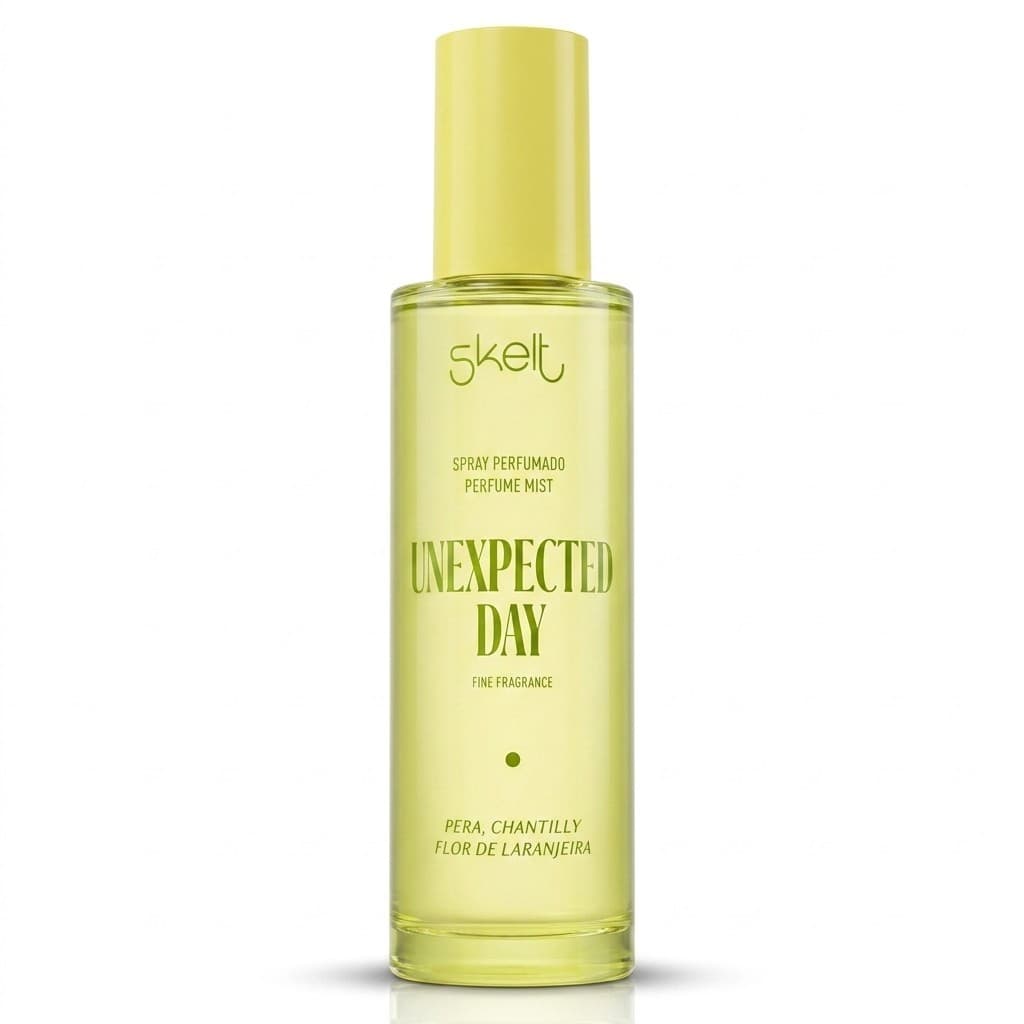 Body Splash Skelt Unexpected Day Mist 100ml Spray Perfumado Unissex Frutal Floral Pera Chantilly