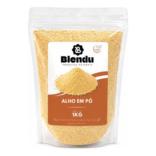 Alho em Pó Blendu 250g 500g 1kg Tempero Natural Culinária Sem Conservantes