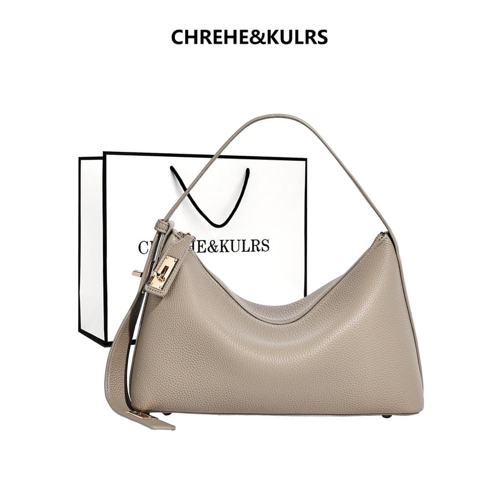 CHREHE & KULRS Bolsa para axilas feminina 2026 verão novo estilo High-End nicho Design bolsa lancheira de um ombro