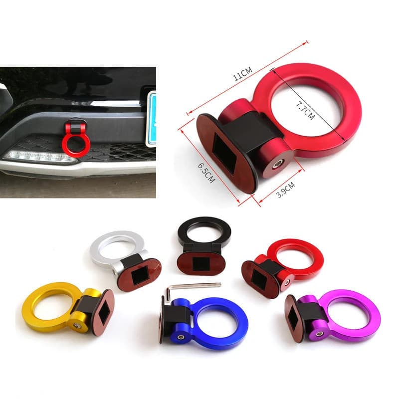 Kit Decorativo De Adesivo De Gancho De Reboque Falso , Para-Choque De Carro , Exterior , Decalques De Estilo De Carrocer