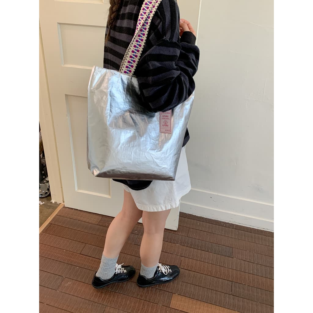 Moda simples sacola feminina 2026 nova bolsa de papel Dupont estudantes universitários nicho classe Commuter bolsa de om