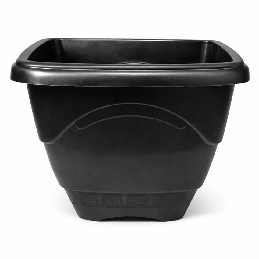 Kit 10 Vasos Quadrado Pequeno Preto 5,5 Litros Plantas Jardinagem