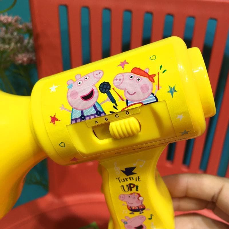 Leitão peppa chifre peppa Pig megafone portátil para crianças, mudança de voz, instrumento Musical que muda de voz, brin