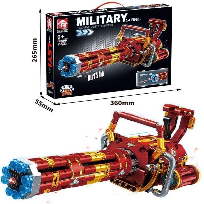 Compatível com Lego 98K Gatling M4A1 Golden AK, Modelo de Brinquedo de Blocos de Montar, Quebra-Cabeça PUBG
