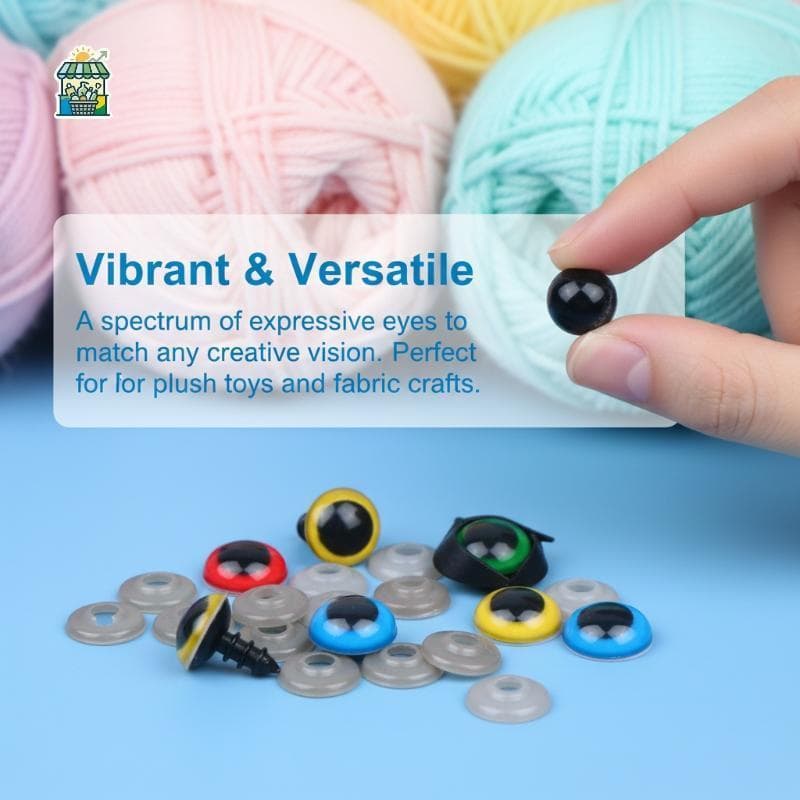 Olhos De Segurança De 12mm , 100 Peças , 50 Pares , Acessórios De Brinquedo De Plástico Para Projetos De Bonecas De Anim