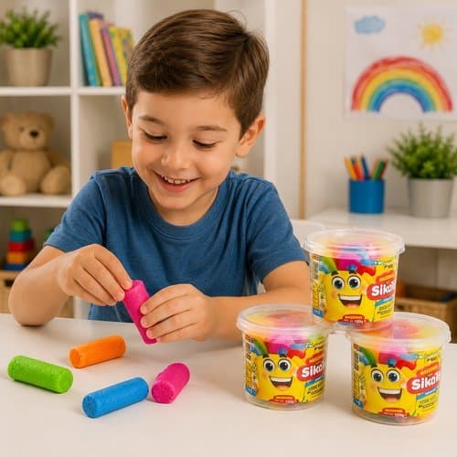 massinha Colorida 75g 05 Unidades Conjunto Mas Estimula Criatividade Desenvolvimento Infantil