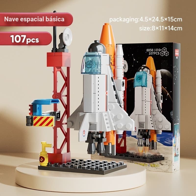 Lego Brothers Lançamento Aeroespacial Compatível Base Educacional Montagem De Brinquedos Infantis Construção B