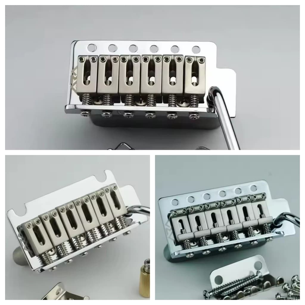 Ponte Do Sistema Tremol De Guitarra Elétrica , Cor Cromada , Adequada Para Espaçamento ST 10.5 , Três Tipos Disponíveis