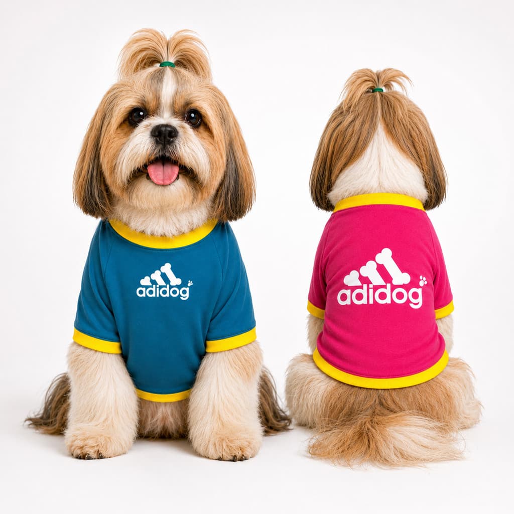 ROUPA Adidog CAMISETA PET Cores para Cachorro e Gato Premium PetWear Marca Roupinha