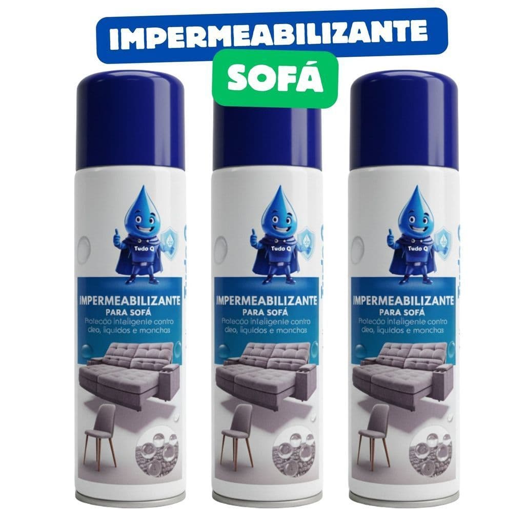 Kit 3 Impermeabilizante de Sofá 325ml Ultra Lub Proteção Anti Líquidos e Machas
