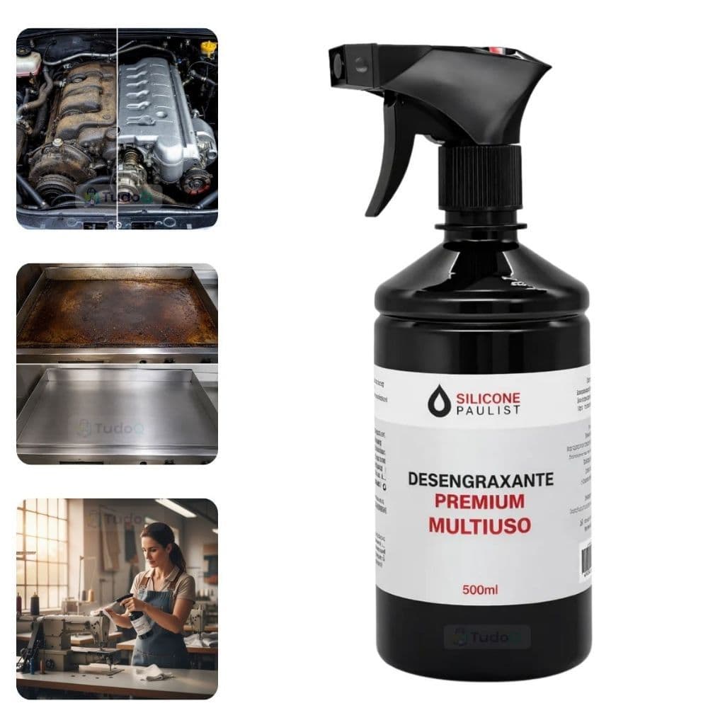 Desengraxante Premium Multiuso Silicone Paulista Spray 500ml Limpeza Pesada Tira Sujeira
