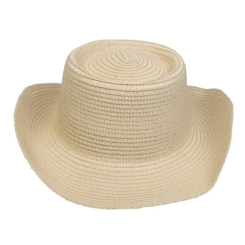 Panamá Curling praia chapéu beira-mar ocidental Cowboy chapéu côncavo topo de sol venda quente chapéu de sol teci