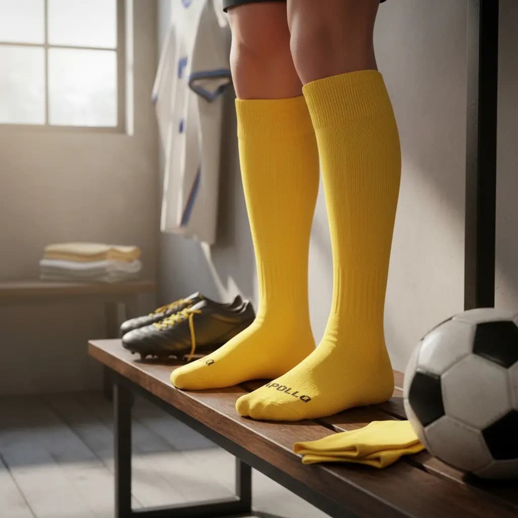 Kit 6 Meião de Futebol Juvenil Apollo Cano Longo