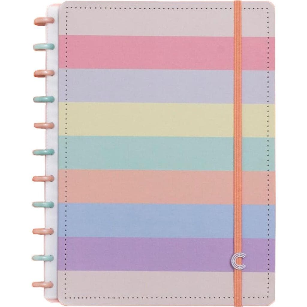 Caderno Inteligente Grande Arco-Íris Pastel 80 fls. 215 mm x 280 mm - Caderno Inteligente