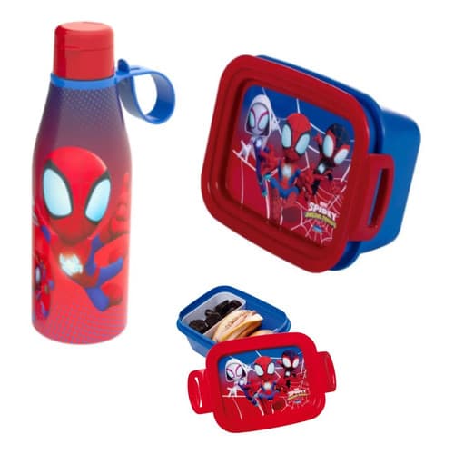 Kit Marmita Garrafa Homem Aranha Escolar Infantil Bpa Free Homem Aranha