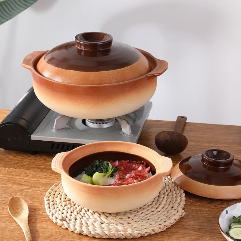 Caçarola de cerâmica panela guisado gás doméstico resistente a altas temperaturas seco queimado sopa guisado panela arro